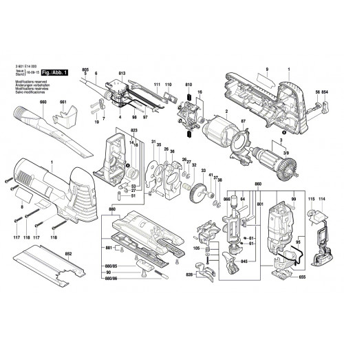 Запчасти для лобзика Bosch GST 140CE